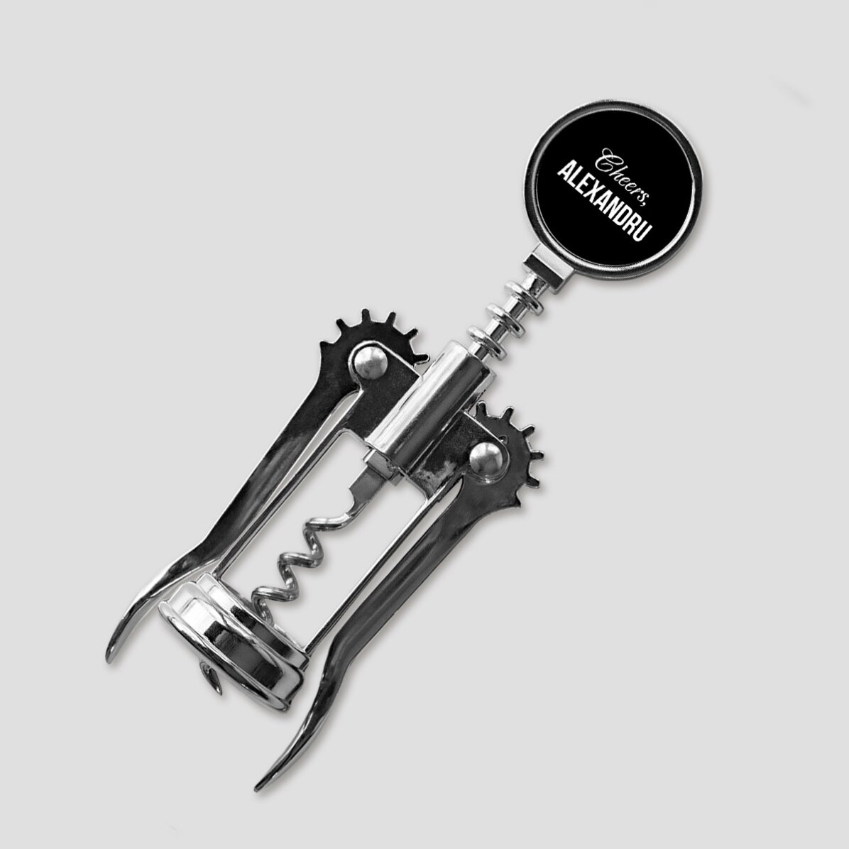 Tirbușon personalizat cu o fotografie și text