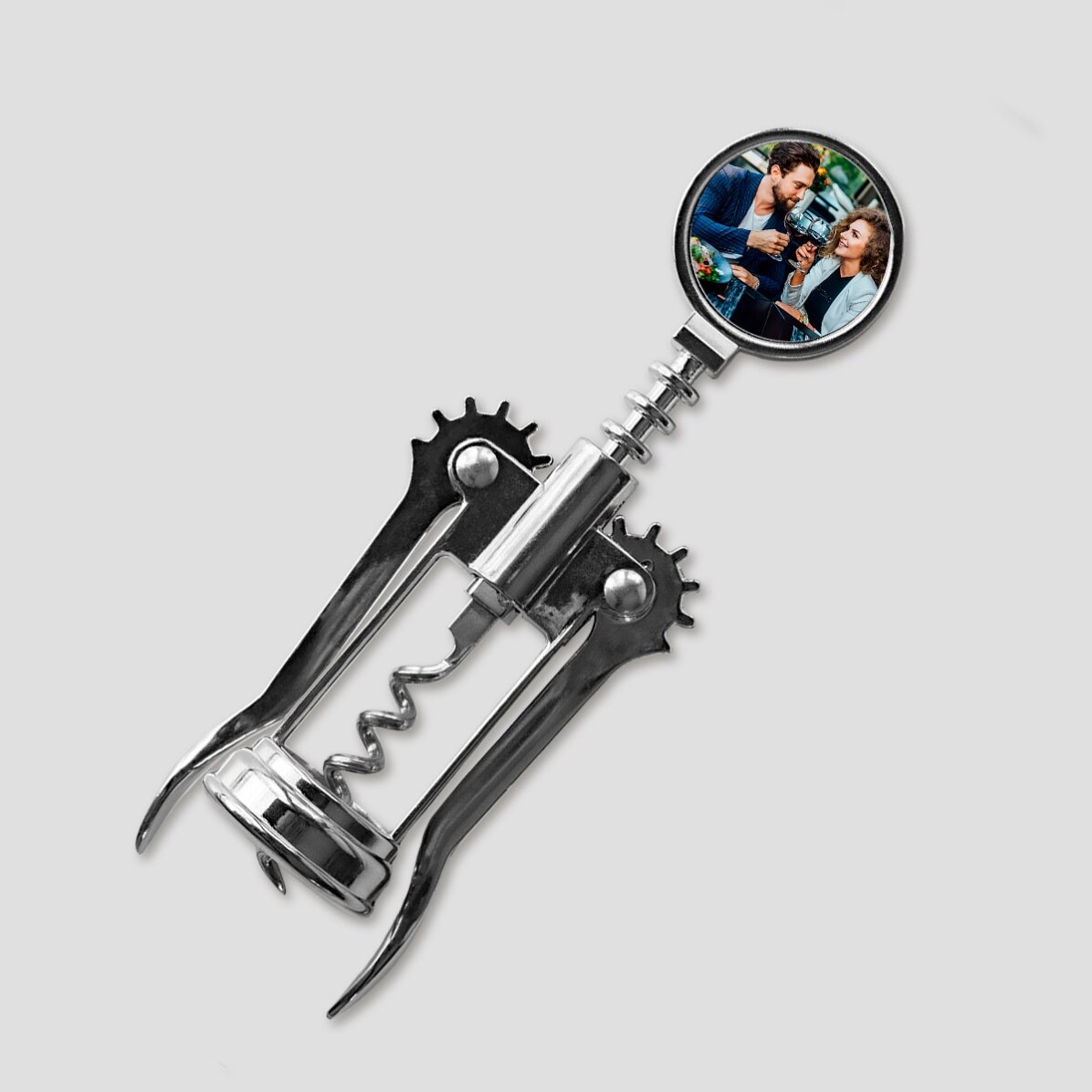 Tirbușon personalizat cu o fotografie și text