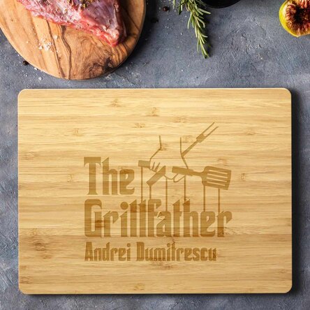 Tocător personalizat cu text - The Grillfather