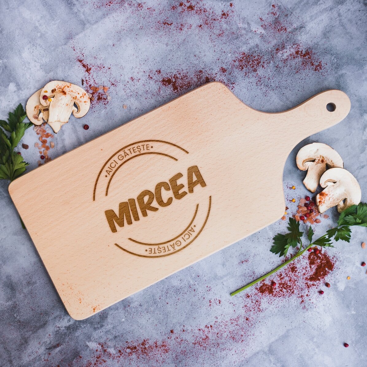 Tocător personalizat - Aici gătește