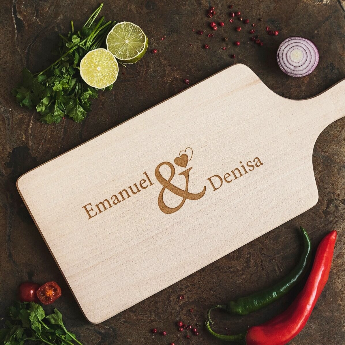 Tocător personalizat - Couple Names