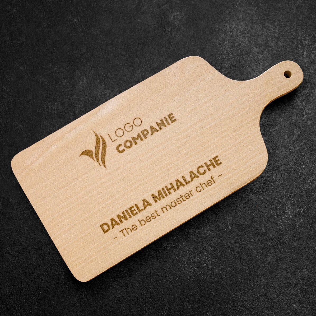 Tocător personalizat cu logo și text