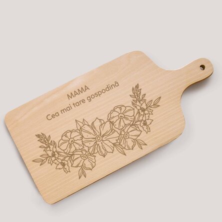 Tocător personalizat cu mesaj - Floral