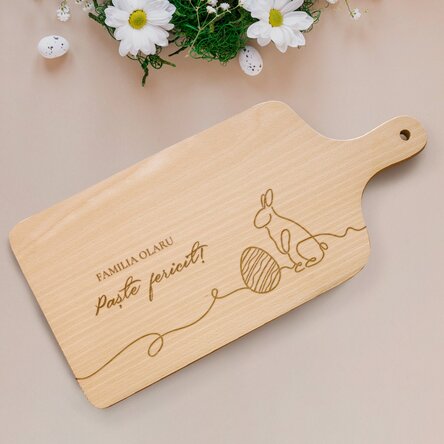 Tocător personalizat cu text - Paște fericit