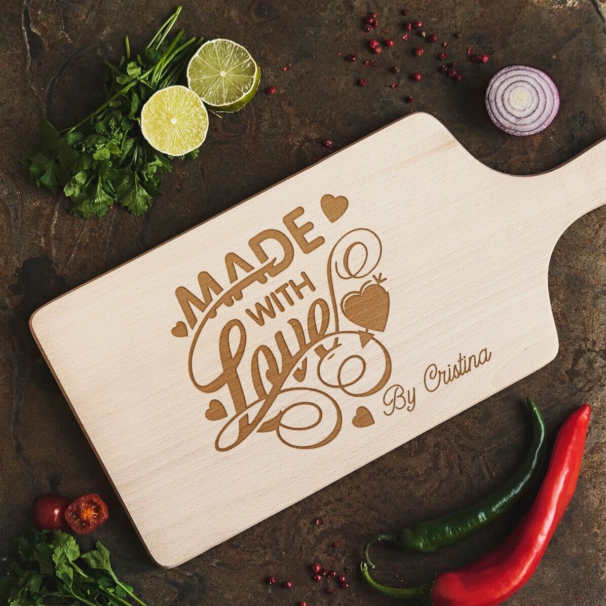 Tocător personalizat - Made with #love