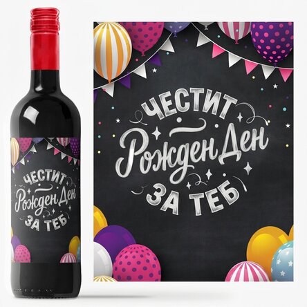 Персонализирано вино - Честит рожден ден!