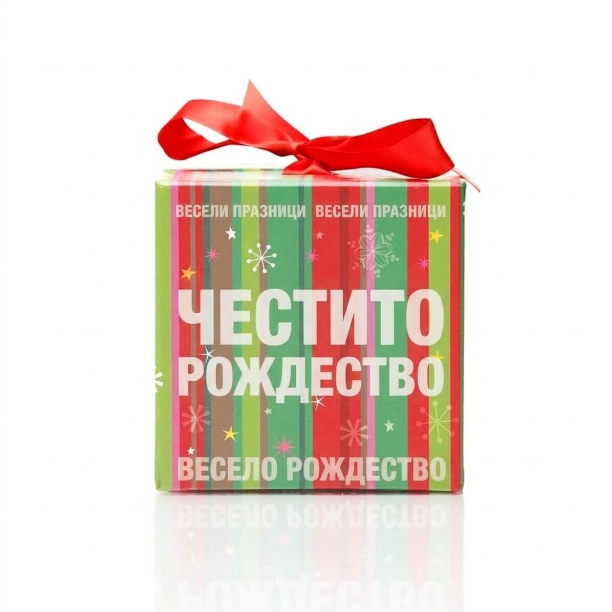 Коледна подаръчна кутия - дизайн със снежинки