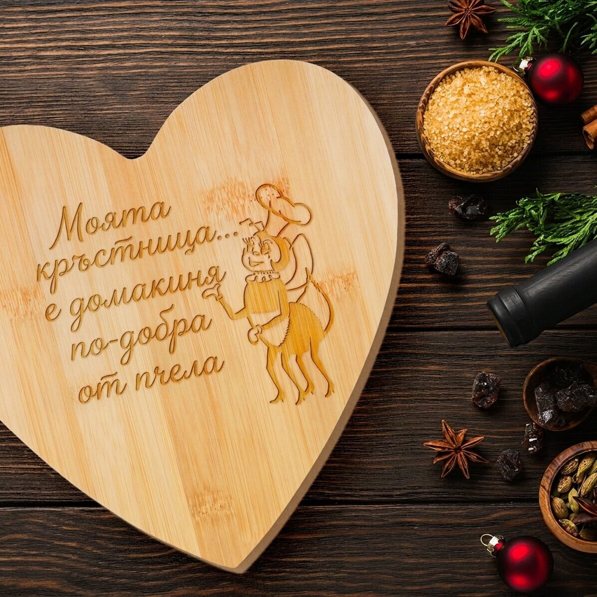 Сърцевидна секачка, персонализирана с послание за НАСА