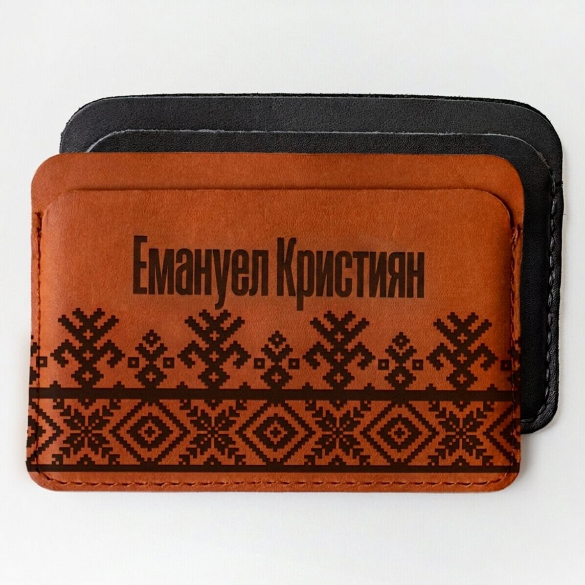 Персонализиран кожен портфейл с име - Традиционен модел