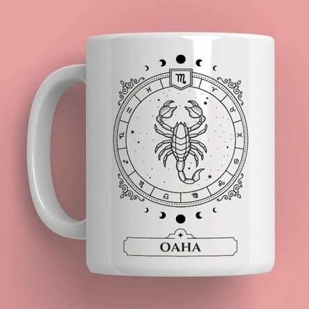 Персонализирана чаша с име и зодиакален знак - Скорпион