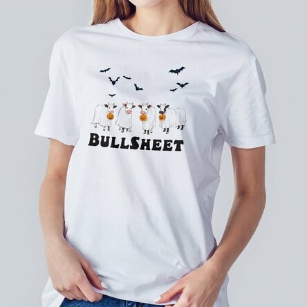Персонализирана памучна тениска с текст - BullSheet