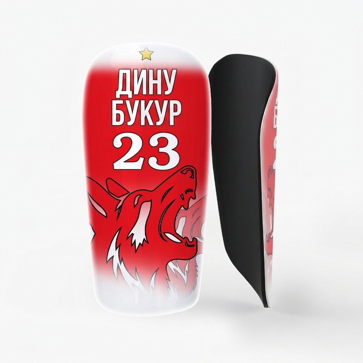 Персонализирани футболни фланелки с текст - Червено и бяло