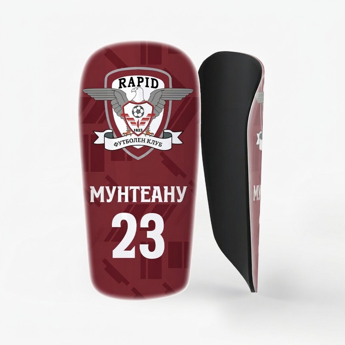 Футболни защитници на FC Rapid с персонализиран текст - Модел 2024/2025