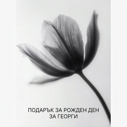 Черно-бял плакат с цветя