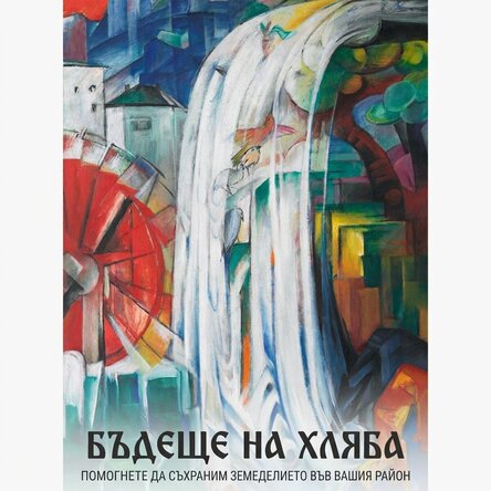 Плакат Франц Марк, „Омагьосаната мелница“, 1913 г.