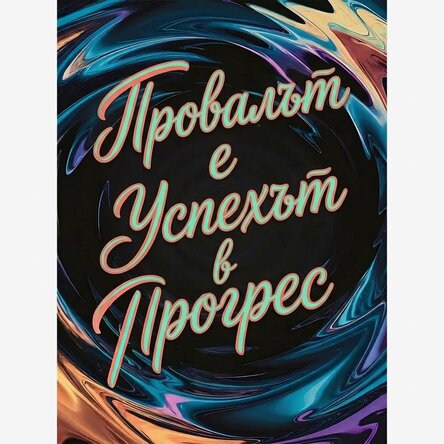 Постер „Неуспехът е успех в процес на развитие“