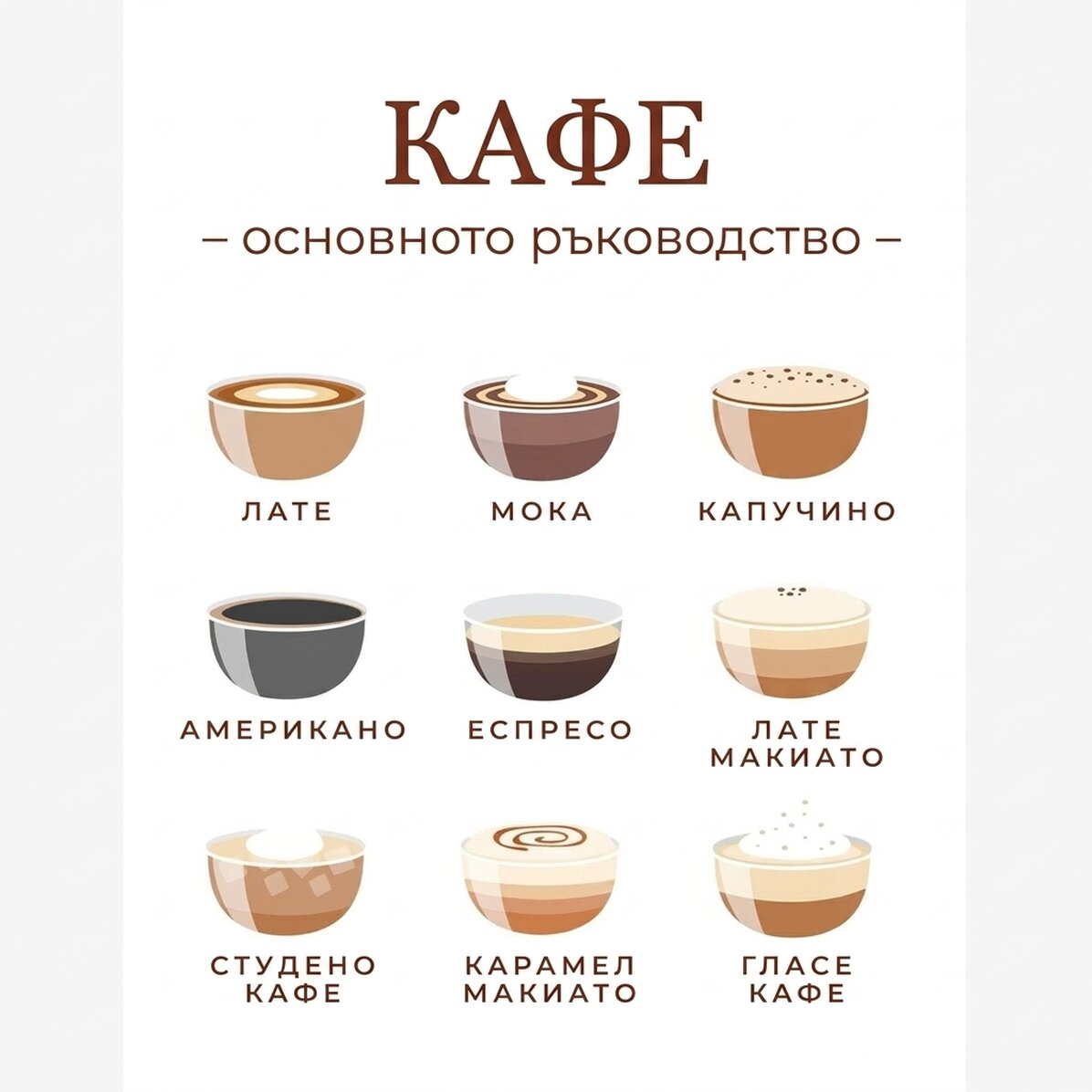 Плакат с меню за кафе - Основно ръководство