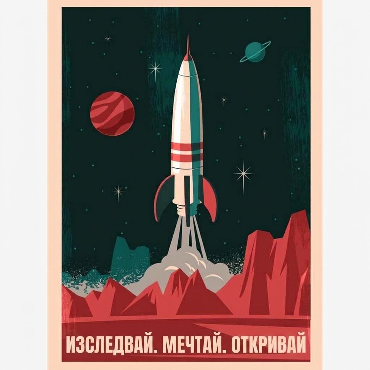 Плакат „Космическа ракета“