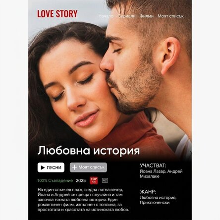 Персонализиран плакат с фотография и текст - Филм