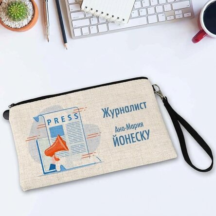 Персонализиран комплект аксесоари с текст за журналист