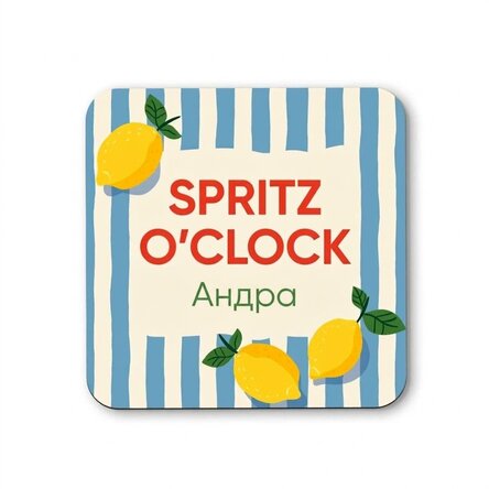 Персонализиран държач за чаши с текст - Spritz O’Clock