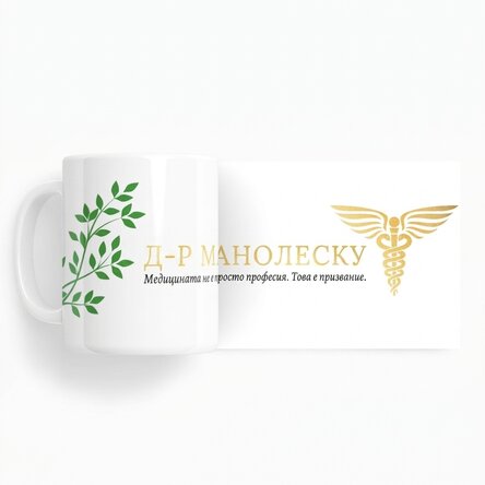 Персонализирана чаша с надпис – Golden Doctor