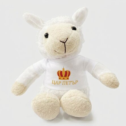 Персонализирана плюшена играчка овца - King