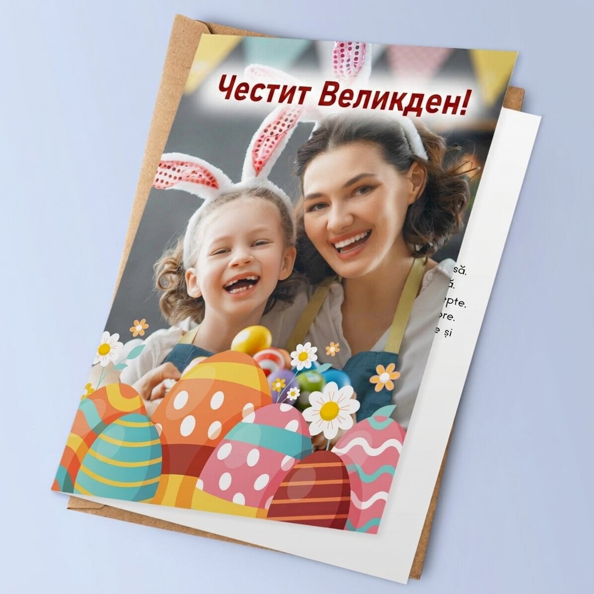 Персонализирана фотокартичка - Весела Великден!