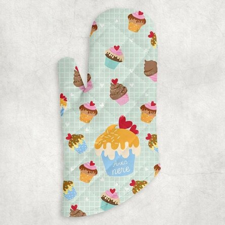 Персонализирана ръкавица за фурна с текст - Cupcake