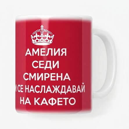Персонализирана чаша - KEEP CALM AND RELAX