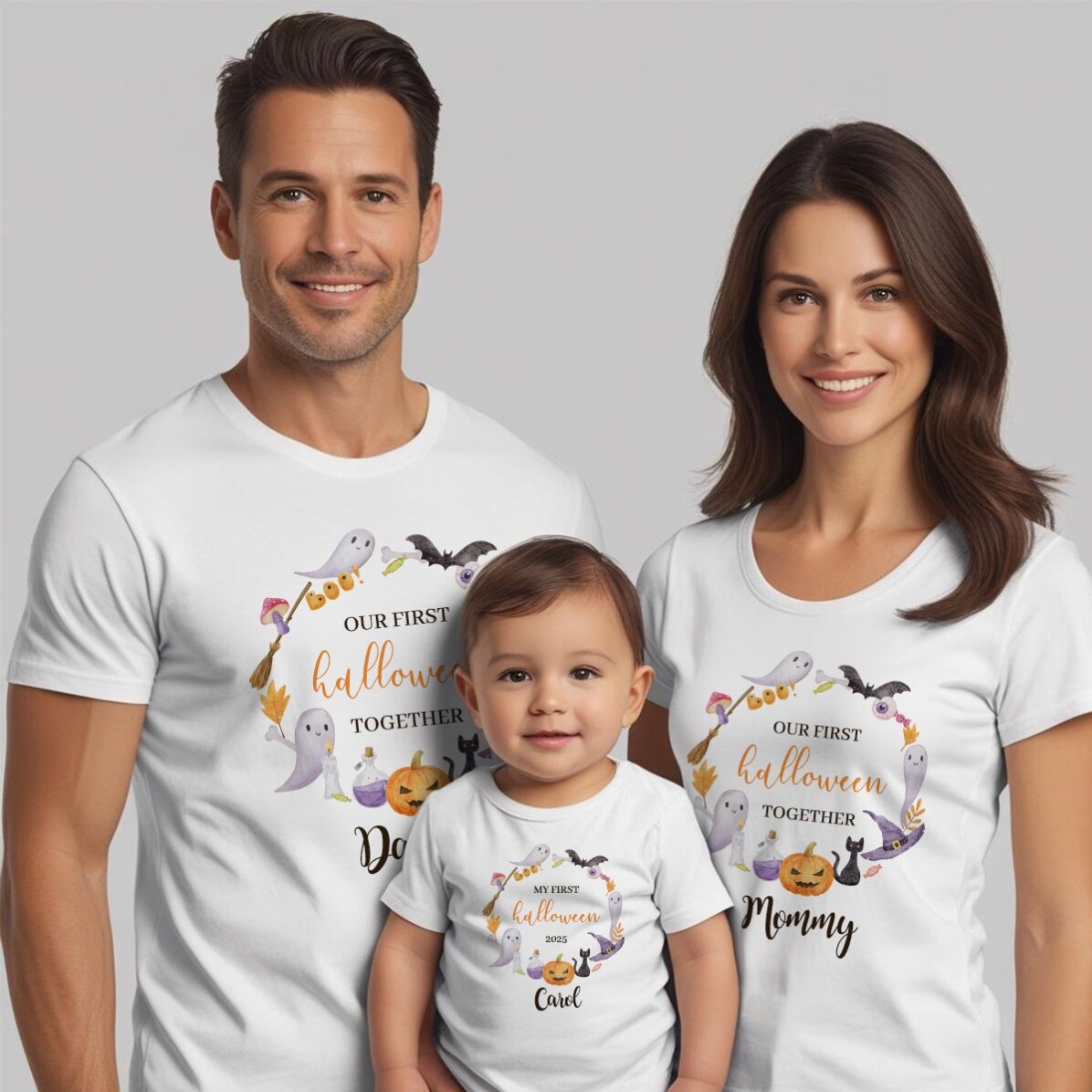 Tricou din bumbac pentru copii/adulți personalizat - My first Halloween