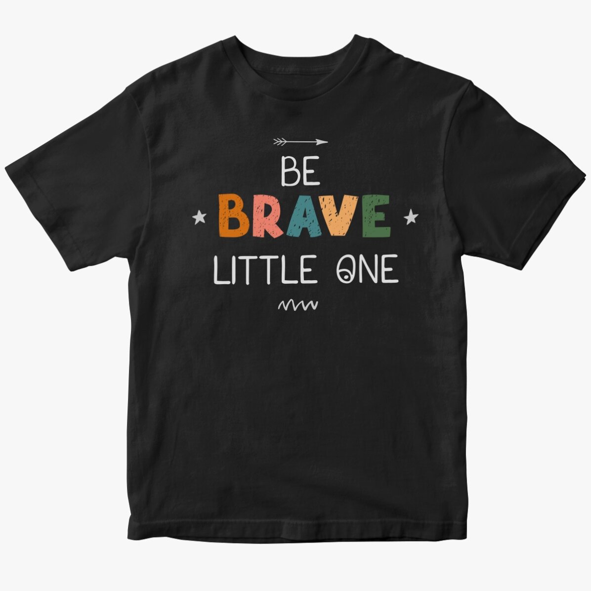 Tricou din bumbac pentru copii personalizat - Be brave little one