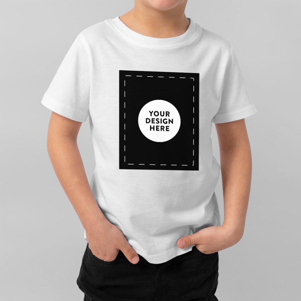 Tricou din bumbac pentru copii personalizat cu grafica ta portret