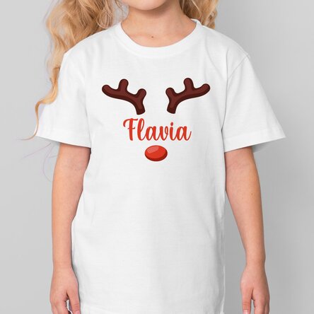 Tricou din bumbac pentru copii personalizat cu nume - Ren