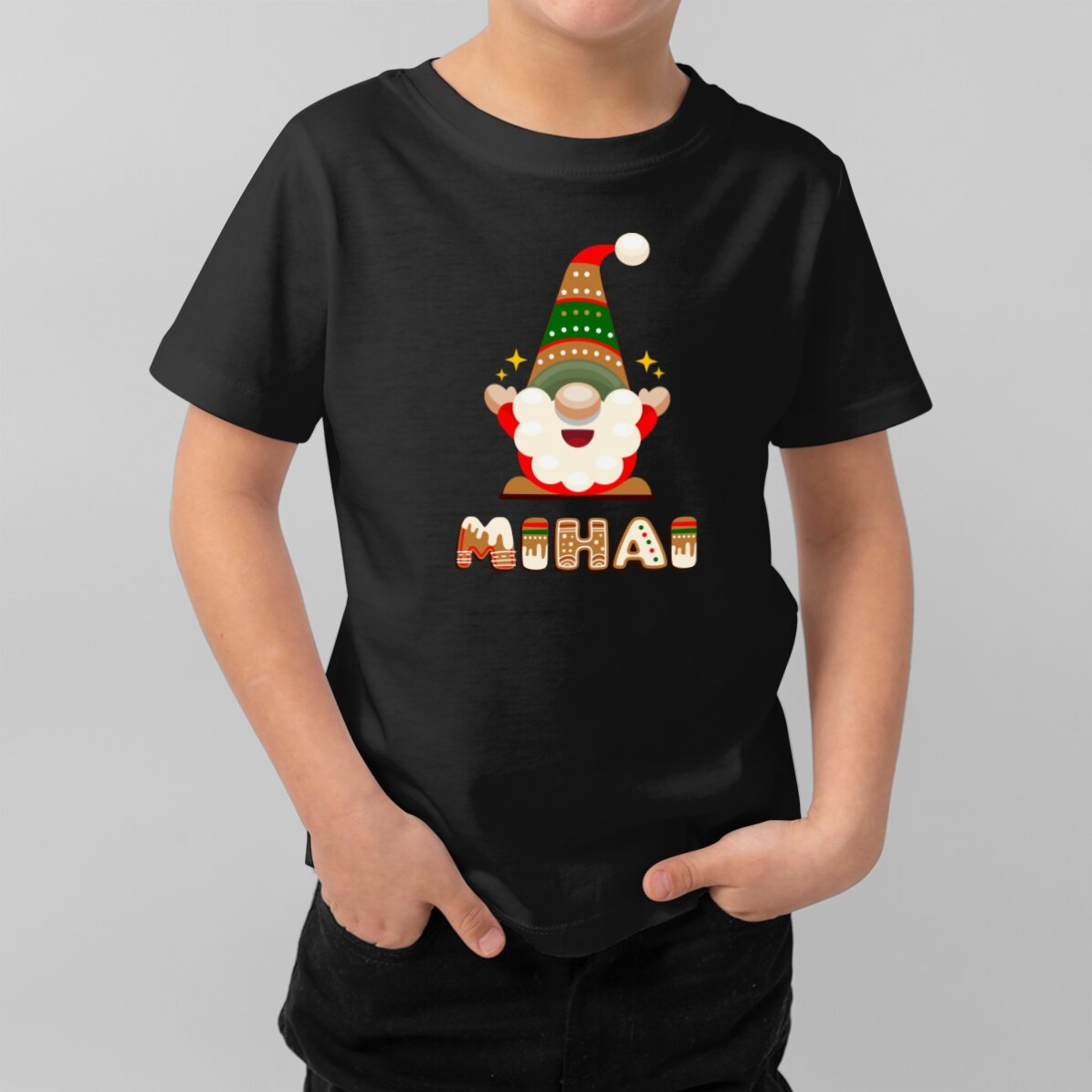 Tricou din bumbac pentru copii personalizat cu nume 