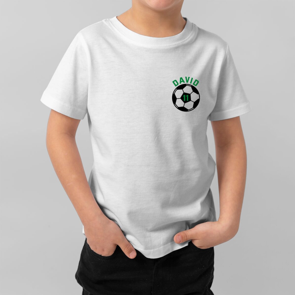 Tricou din bumbac pentru copii personalizat cu text - Minge