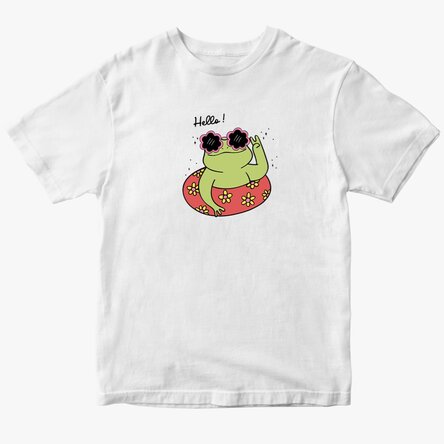 Tricou din bumbac pentru copii personalizat - Cute frog