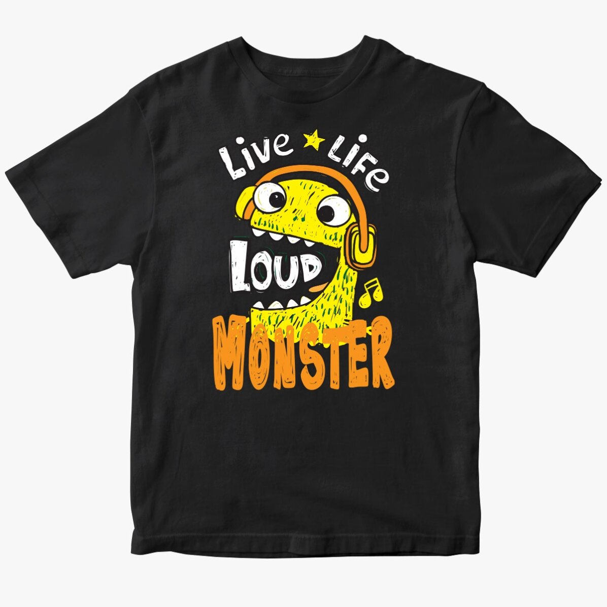 Tricou din bumbac pentru copii personalizat - Live life loud