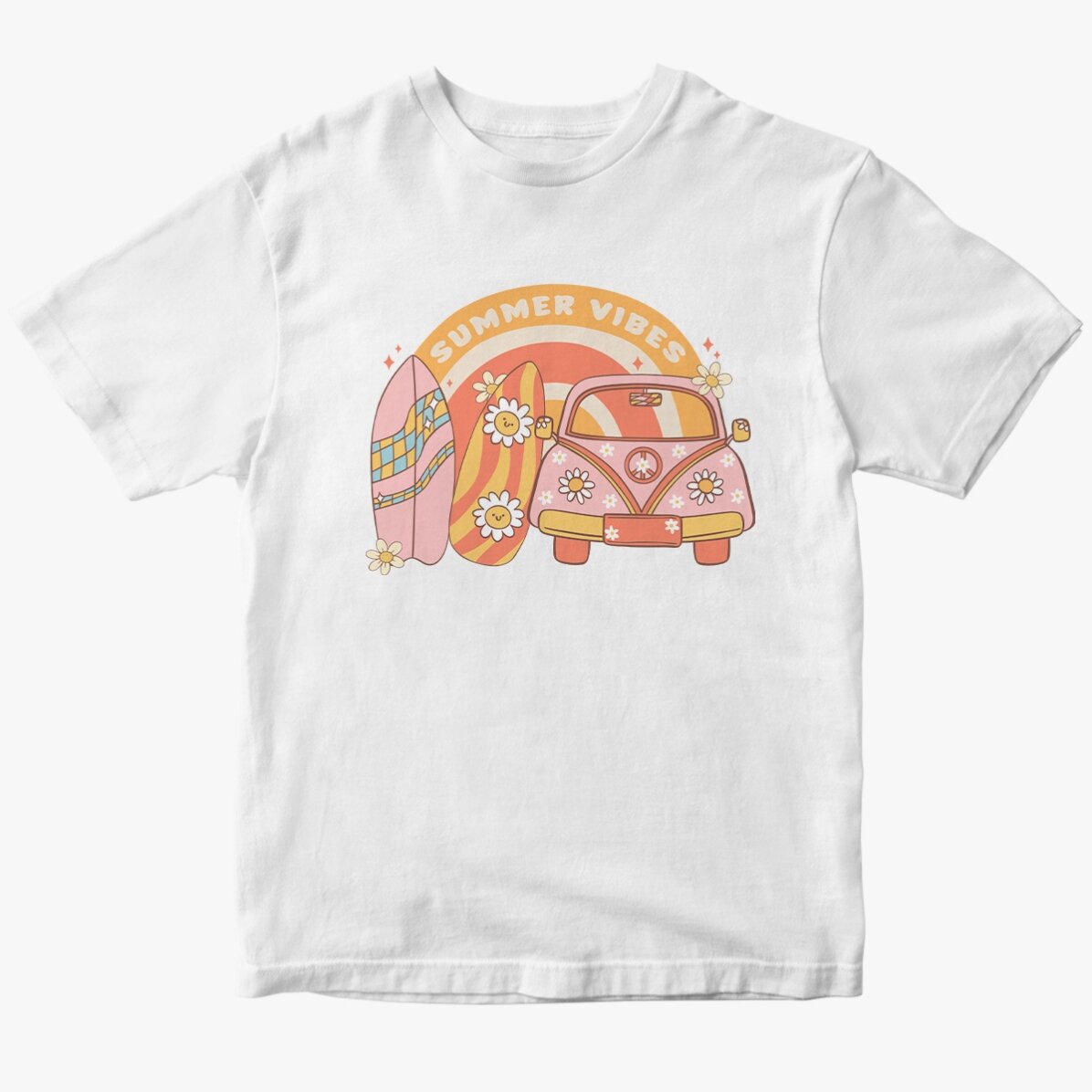 Tricou din bumbac pentru copii personalizat - Summer vibes