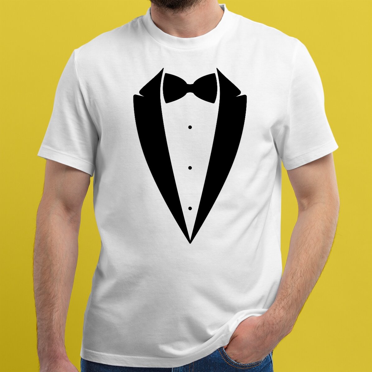 Tricou din bumbac personalizat cu frac pentru petrecerea burlacilor