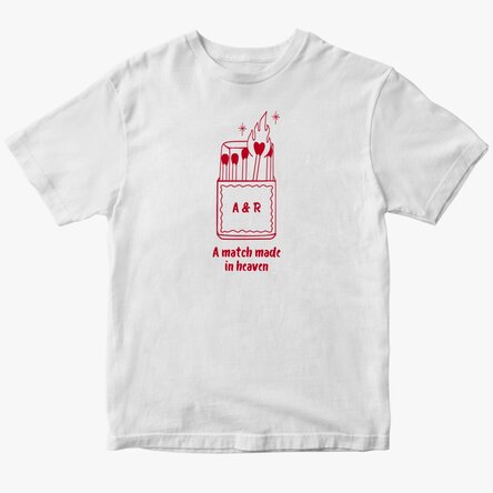 Tricou din bumbac personalizat cu inițiale - Heaven