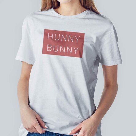 Tricou din bumbac personalizat cu mesaj - Hunny Bunny