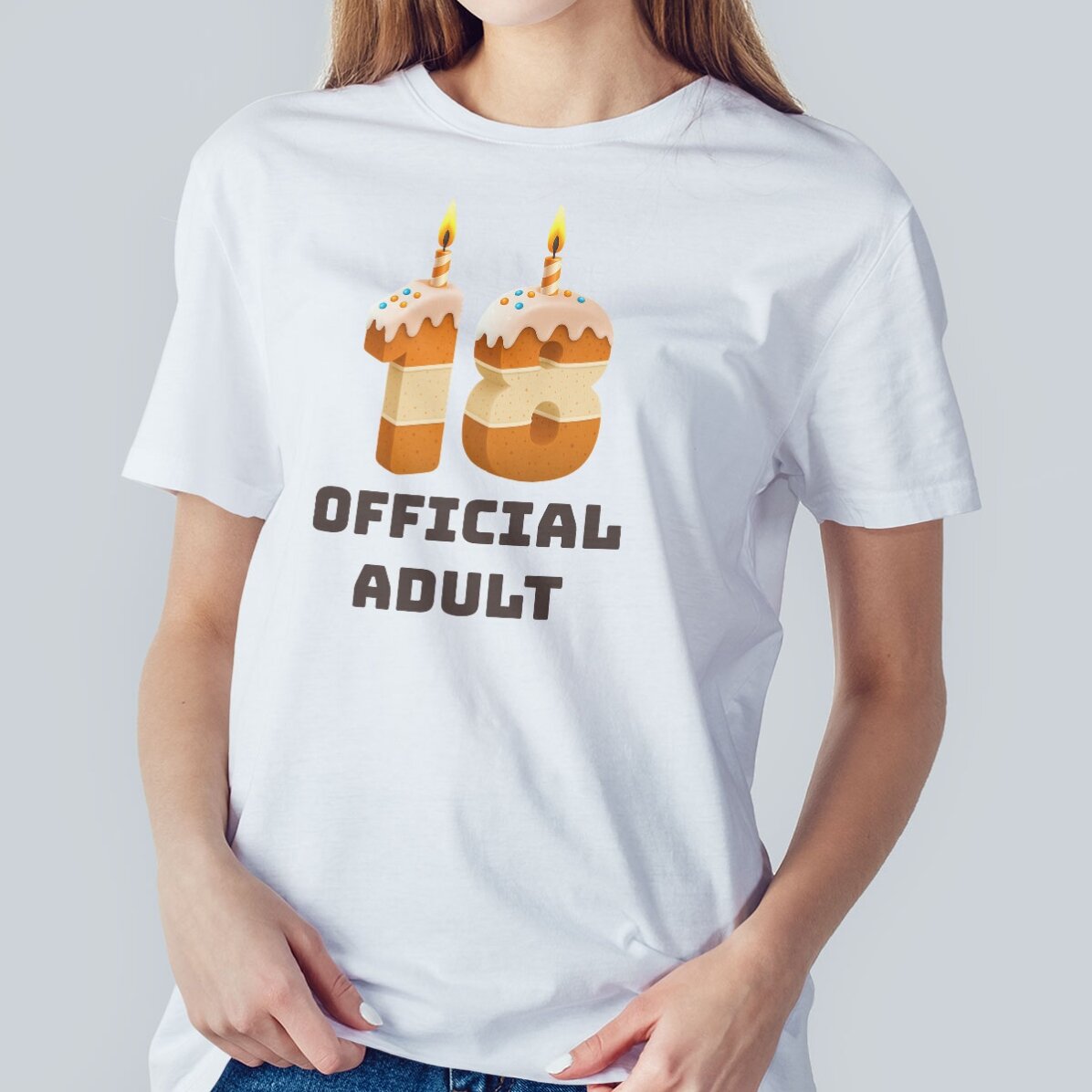 Tricou din bumbac personalizat cu text - 18 Cake