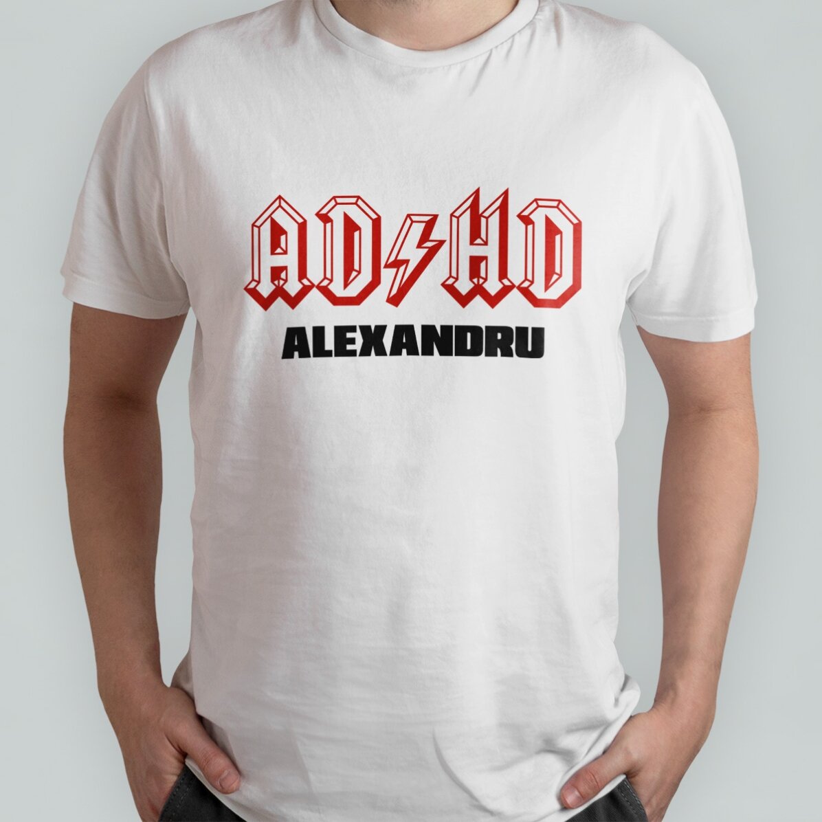 Tricou din bumbac personalizat cu text - ADHD