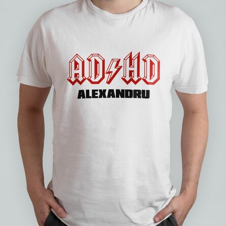 Tricou din bumbac personalizat cu text - ADHD