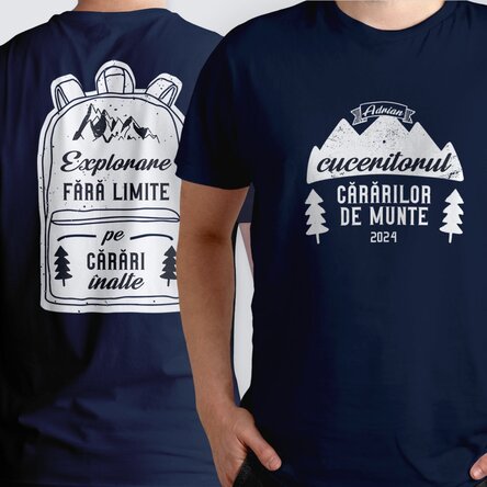 Tricou din bumbac personalizat cu text - Adventure