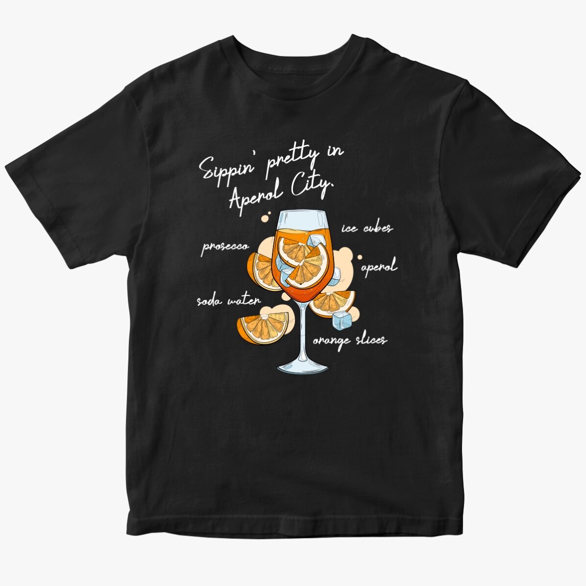 Tricou din bumbac personalizat cu text - Aperol