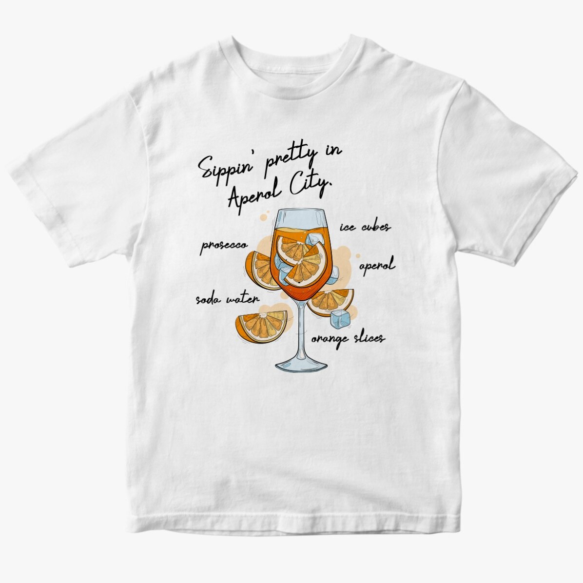 Tricou din bumbac personalizat cu text - Aperol