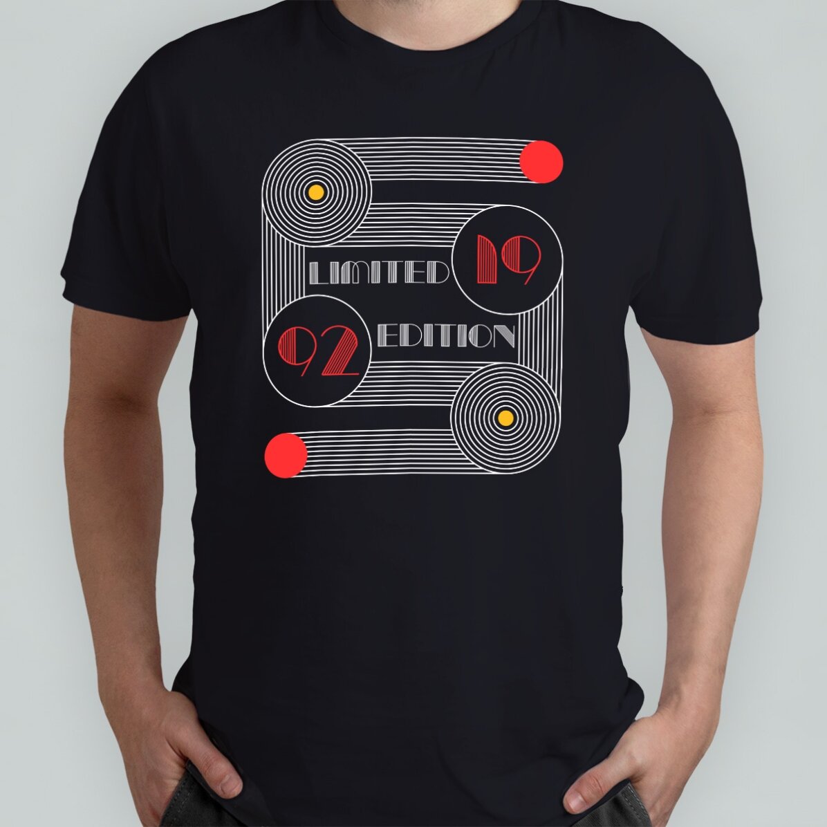 Tricou din bumbac personalizat cu text - Bauhaus Birthday