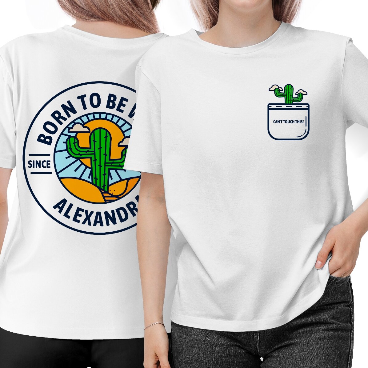 Tricou din bumbac personalizat cu text - Born to be wild